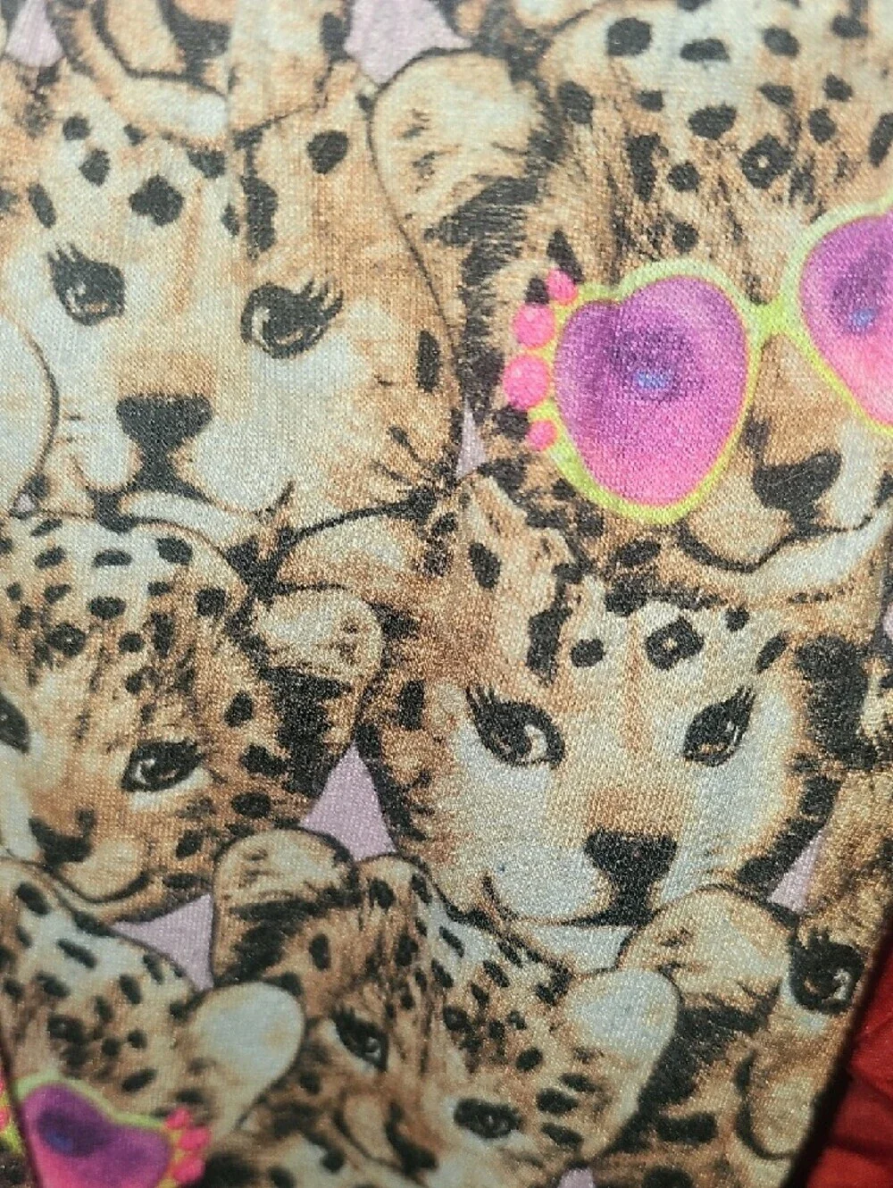 Justice Girls Pink Trim Leopard Cub Sleep Pants Size 8